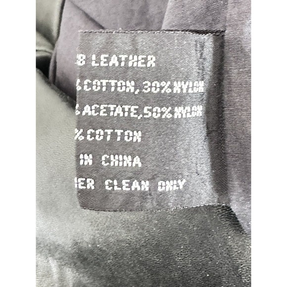 Couture by J. Park Black Genuine Lamb Leather Bomber Jacket w/ Pockets Mens L - Picture 6 of 6